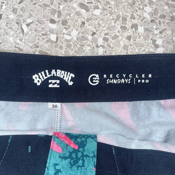 Billabong Board Shorts Pro Performance Recycler Sundays Swim Trunk Surf Mens 30 - Picture 5 of 8